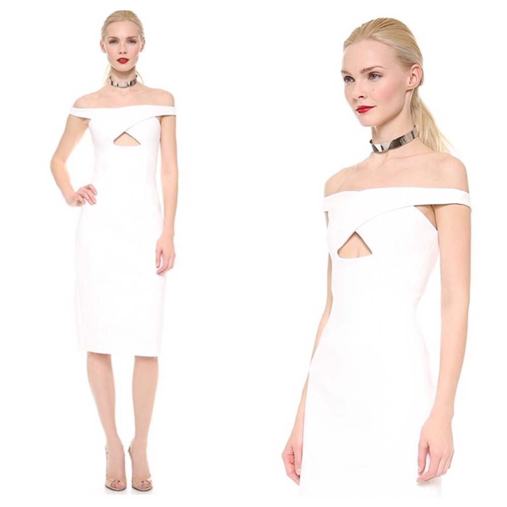 Cushnie Et Ochs Triangle Cutout Scuba Dress - Picture 2 of 7